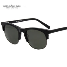 Load image into Gallery viewer, Classic Men&#39;s Black Gray Blue Brown Green Green lens Acetate Stainless steel Sunglasses Eyewear MST7106