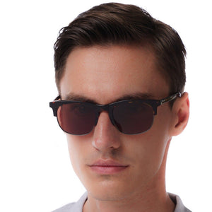 Classic Men's Black Gray Blue Brown Green Green lens Acetate Stainless steel Sunglasses Eyewear MST7106