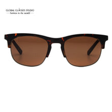 Load image into Gallery viewer, Classic Men&#39;s Black Gray Blue Brown Green Green lens Acetate Stainless steel Sunglasses Eyewear MST7106