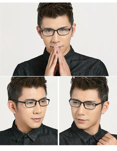 Classic Optical Eyeglass Frame Men Women Myopia Spectacle Eyeglass Frame Tungsten Carbon Steel Rectangular Frame Glasses