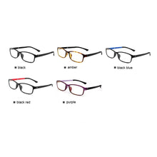 Carica l&#39;immagine nel visualizzatore di Gallery, Classic Optical Eyeglass Frame Men Women Myopia Spectacle Eyeglass Frame Tungsten Carbon Steel Rectangular Frame Glasses