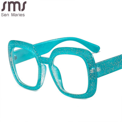 Classic Optical Frame Non Anti-blue Square Eyeglasses Women Clear Lems Glasses Frames  Retro Clear Myopia Frame Lady