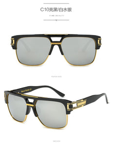 Classic Oversized Gradient Sunglasses Men Women Anti-ultraviolet for Go Fishing Driving Sports Goggles Outdoor Sun Glasses UV400