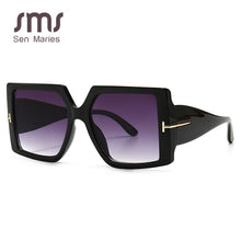 Load image into Gallery viewer, Classic Oversized Square Sunglasses Women 2023 Black Leopard Sun Glasses Female Gradient Vintage Big Shades UV400