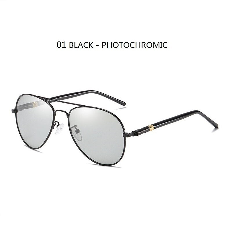 Classic Photochromic Sunglasses For Men Women Polarized Chameleon Sun Glasses Male Driving Pilot Vintage Fashing Camping Goggles