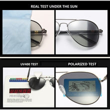 Load image into Gallery viewer, Classic Photochromic Sunglasses For Men Women Polarized Chameleon Sun Glasses Male Driving Pilot Vintage Fashing Camping Goggles