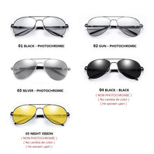 Load image into Gallery viewer, Classic Photochromic Sunglasses For Men Women Polarized Chameleon Sun Glasses Male Driving Pilot Vintage Fashing Camping Goggles