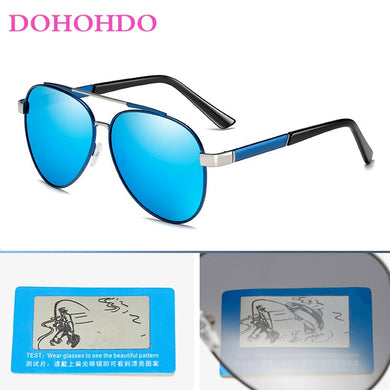 Classic Pilot Polarized Sports Sunglasses Men Brand Design Metal Frame Sun Glasses Male Black Sports Driving Eyewear UV400