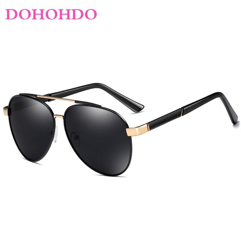 Classic Pilot Polarized Sports Sunglasses Men Brand Design Metal Frame Sun Glasses Male Black Sports Driving Eyewear UV400