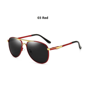 Classic Pilot Sunglasses Men Polarized Glasses Driving Metal Sun Glasses Women Vintage Brand Designer Red Shades Male Anti-glare