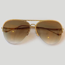Load image into Gallery viewer, Classic Pilot Sunglasses Women  Brand Designer  Diamond Frame Mirror Sun Glasses 2023 Shades