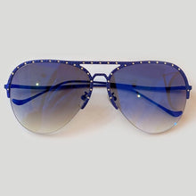 Load image into Gallery viewer, Classic Pilot Sunglasses Women  Brand Designer  Diamond Frame Mirror Sun Glasses 2023 Shades