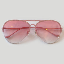 Load image into Gallery viewer, Classic Pilot Sunglasses Women  Brand Designer  Diamond Frame Mirror Sun Glasses 2023 Shades