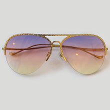Load image into Gallery viewer, Classic Pilot Sunglasses Women  Brand Designer  Diamond Frame Mirror Sun Glasses 2023 Shades
