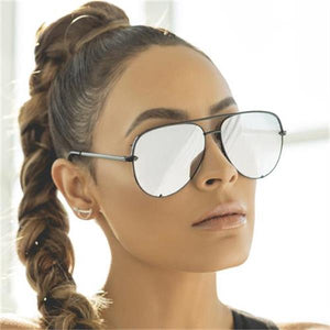 Classic Pilot Sunglasses Women  Brand Designer Glasses Elegant Mirror Aviation Sun Glasses Metal Frame Oculos UV400