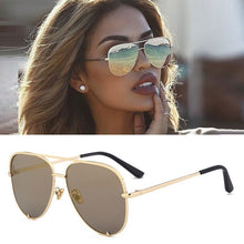 Load image into Gallery viewer, Classic Pilot Sunglasses Women  Brand Designer Glasses Elegant Mirror Aviation Sun Glasses Metal Frame Oculos UV400