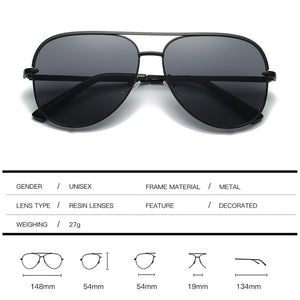 Classic Pilot Sunglasses Women  Brand Designer Glasses Elegant Mirror Aviation Sun Glasses Metal Frame Oculos UV400