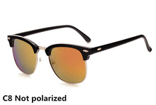 Carica l'immagine nel visualizzatore di Gallery, Classic Polarized Brand Designer Sunglasses Men Women Retro  High Quality Sun Glasses Rivet Female Male  Mirror Sunglass