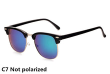 Carica l'immagine nel visualizzatore di Gallery, Classic Polarized Brand Designer Sunglasses Men Women Retro  High Quality Sun Glasses Rivet Female Male  Mirror Sunglass