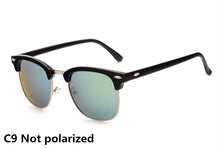 Carica l'immagine nel visualizzatore di Gallery, Classic Polarized Brand Designer Sunglasses Men Women Retro  High Quality Sun Glasses Rivet Female Male  Mirror Sunglass
