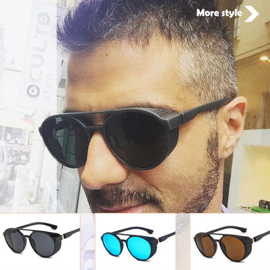 Classic Punk Sunglasses Men Brand Designer Sunglasses Men Vintage Sun Glasses for Men Punk Oculos De Sol Gafas UV400 vintage
