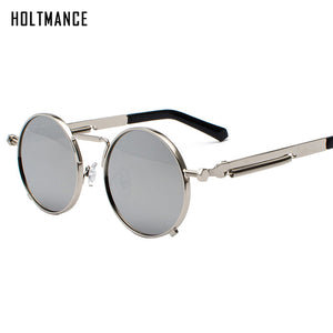 Classic Punk Sunglasses Retro Men's Women's Round Metal Sunglasses 2023  Brand Men's Gothic Glasses UV400