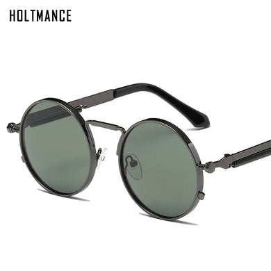 Classic Punk Sunglasses Retro Men's Women's Round Metal Sunglasses 2023  Brand Men's Gothic Glasses UV400