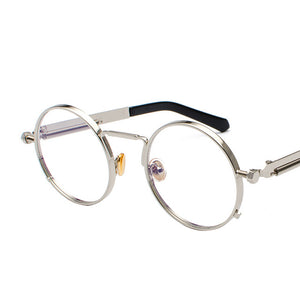 Classic Punk Sunglasses Retro Men's Women's Round Metal Sunglasses 2023  Brand Men's Gothic Glasses UV400