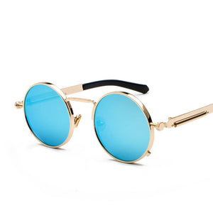 Classic Punk Sunglasses Retro Men's Women's Round Metal Sunglasses 2023  Brand Men's Gothic Glasses UV400