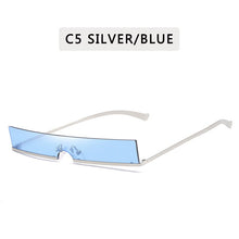 Load image into Gallery viewer, Classic Rectangle Semi-Rimless Sunglasses Sexy Women  Brand Designer  Metal Frame Colorful Lens Sun Glasses UV400