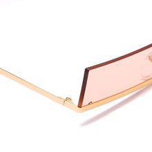 Load image into Gallery viewer, Classic Rectangle Semi-Rimless Sunglasses Sexy Women  Brand Designer  Metal Frame Colorful Lens Sun Glasses UV400
