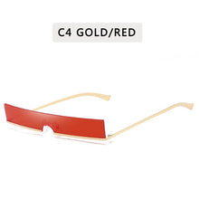 Load image into Gallery viewer, Classic Rectangle Semi-Rimless Sunglasses Sexy Women  Brand Designer  Metal Frame Colorful Lens Sun Glasses UV400