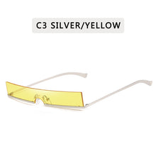 Load image into Gallery viewer, Classic Rectangle Semi-Rimless Sunglasses Sexy Women  Brand Designer  Metal Frame Colorful Lens Sun Glasses UV400