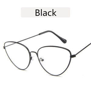 Classic Retro Cat Eye Metal Glasses Frame Sexy Pink Ladies Glasses Frame Men Optical Prescription Glasses