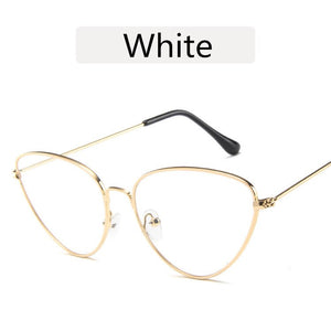 Classic Retro Cat Eye Metal Glasses Frame Sexy Pink Ladies Glasses Frame Men Optical Prescription Glasses