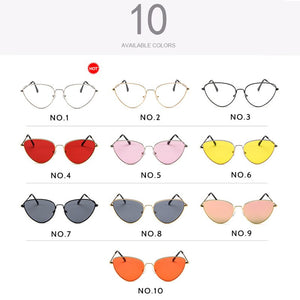 Classic Retro Cat Eye Metal Glasses Frame Sexy Pink Ladies Glasses Frame Men Optical Prescription Glasses