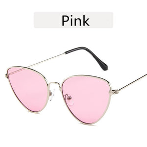 Classic Retro Cat Eye Metal Glasses Frame Sexy Pink Ladies Glasses Frame Men Optical Prescription Glasses