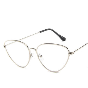 Classic Retro Cat Eye Metal Glasses Frame Sexy Pink Ladies Glasses Frame Men Optical Prescription Glasses