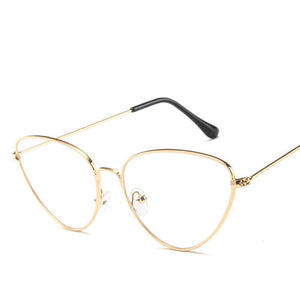 Classic Retro Cat Eye Metal Glasses Frame Sexy Pink Ladies Glasses Frame Men Optical Prescription Glasses