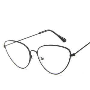 Classic Retro Cat Eye Metal Glasses Frame Sexy Pink Ladies Glasses Frame Men Optical Prescription Glasses