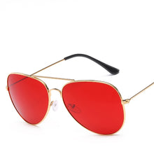 Carica l'immagine nel visualizzatore di Gallery, Classic Retro Pilot Ocean Colorful Sunglasses For Women Men  Unisex Aviation Metal Red Sun Glasses Summer Driving 3025 Eyewear
