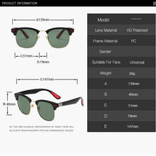 Load image into Gallery viewer, Classic Retro Polarized Sunglasses Men Women Brand Designer Rivet Lighter Design Female Male Sun Glasses Eyewear
