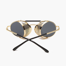 Load image into Gallery viewer, Classic Retro Steampunk Sunglasses Round Designer Punk Metal Shields Sunglasses Men Women UV400 Gafas de Sol