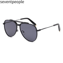Carica l&#39;immagine nel visualizzatore di Gallery, Classic Retro Sunglasses Men 2023 Brand Designer Oval Metal Double Beam Mirror Toad Sun Glasses Gradient Shade Eyewear