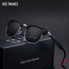 Load image into Gallery viewer, Classic Rivet Polarized Sunglasses Men Women Brand Designer TR90 Legs Lighter Design Female Male Sun Glasses With Packing
