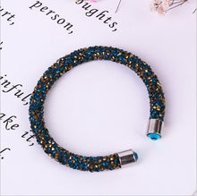 Carica l'immagine nel visualizzatore di Gallery, Classic Rolled Crystal Rocks Dust Cuff bracelet bangle with austrian crystals from for women bride wedding jewelry