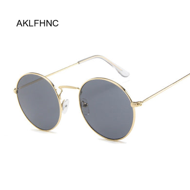 Classic Round Alloy Sunglasses Women Brand Designer Small Frame Sun Glasses Female Vintage Metal Oculos Feminino