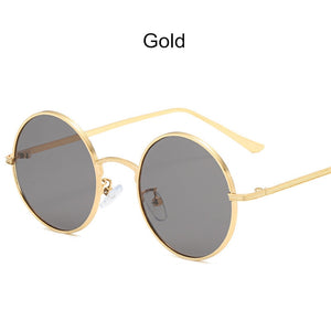 Classic Round Glasses Women Sunglasses Metal  Brand Design Men Eyeglasses Vintage Women Sun Glasses Mirror Uv400