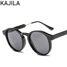 Carica l&#39;immagine nel visualizzatore di Gallery, Classic Round Sunglasses Men 2023  Brand Design Retro Grey Frame Sun Glasses For Women Gold Alloy Leg Unisex UV400