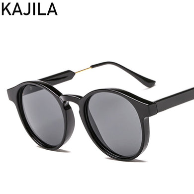 Classic Round Sunglasses Men 2023  Brand Design Retro Grey Frame Sun Glasses For Women Gold Alloy Leg Unisex UV400
